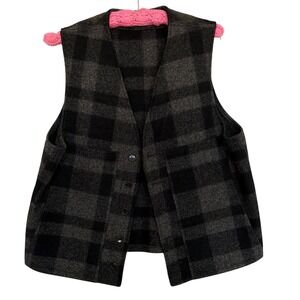 Vintage Filson Mackinaw Wool Vest Mens Charcoal Gray Plaid Style 47"
20 VTG USA
